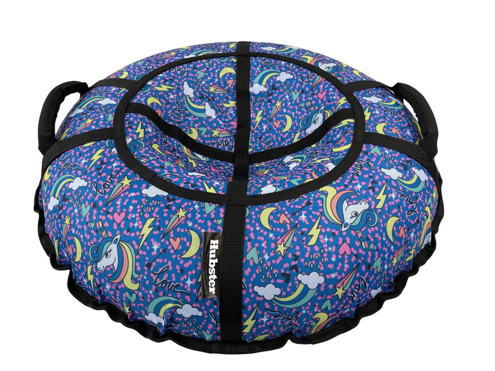 Тюбинг Hubster Люкс Pro S Единорог голубой