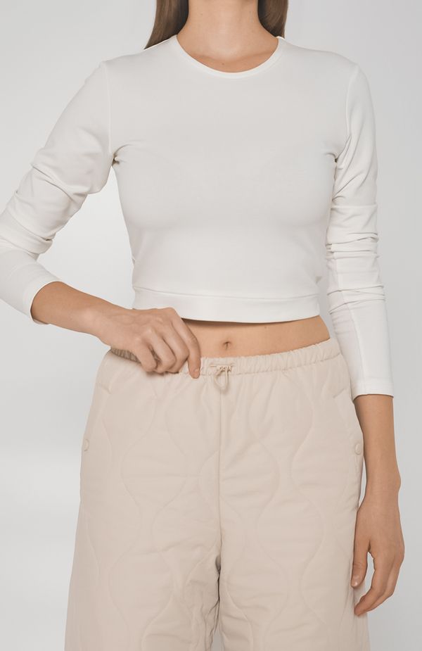 Брюки стёганые AT019 ванильные - фото 5