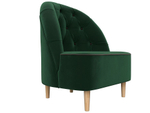 Кресло Амиса, Зеленый\Коричневый, Велюр, 110041
