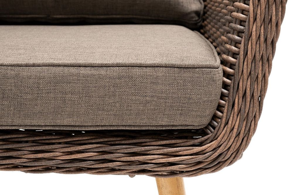 "Прованс" диван из искусственного ротанга трехместный, цвет коричневый