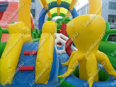 Надувной батут "Весёлая плантация" 12*5*6 м