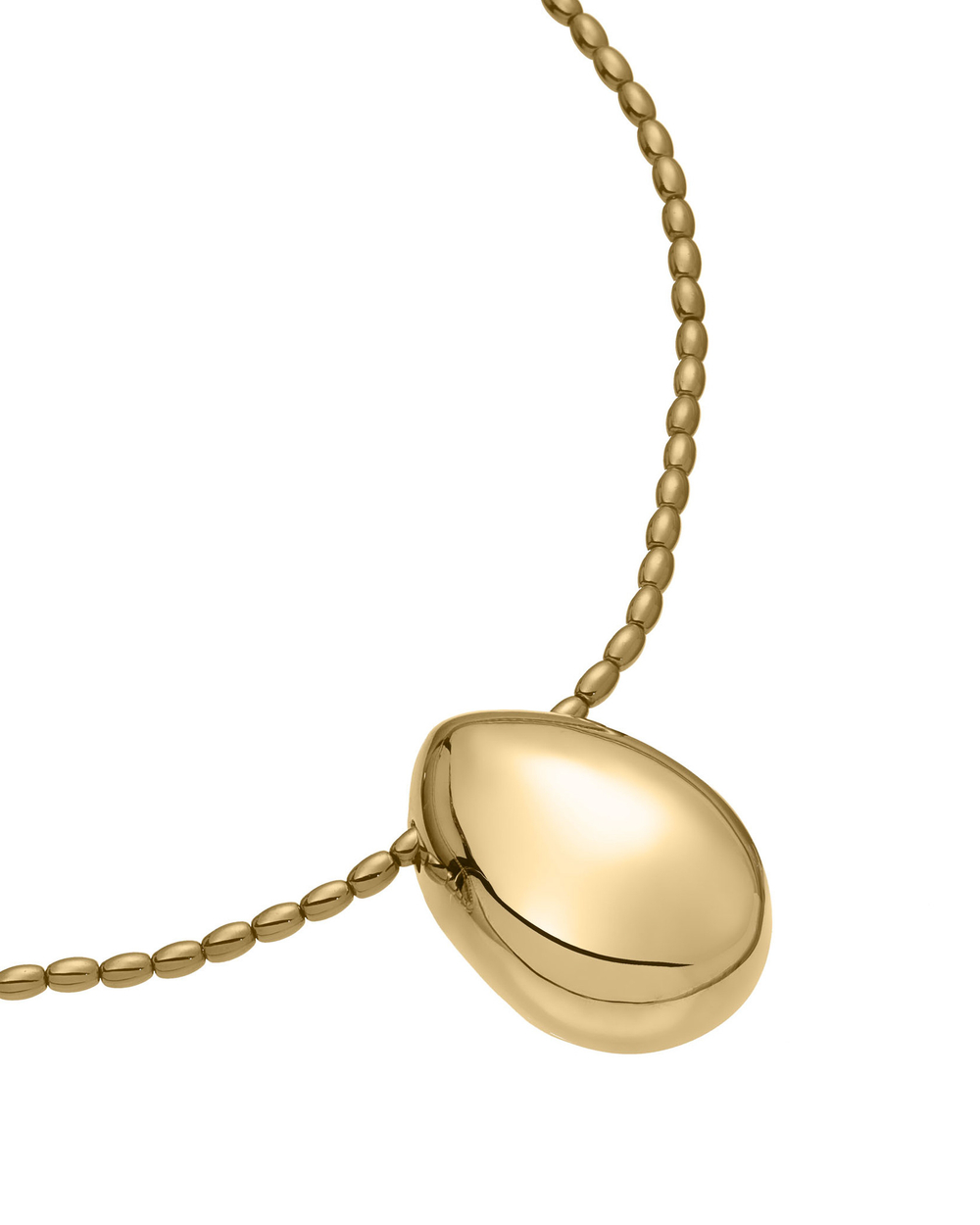 Подвеска крупный гладкий металл золото, металл цепочка