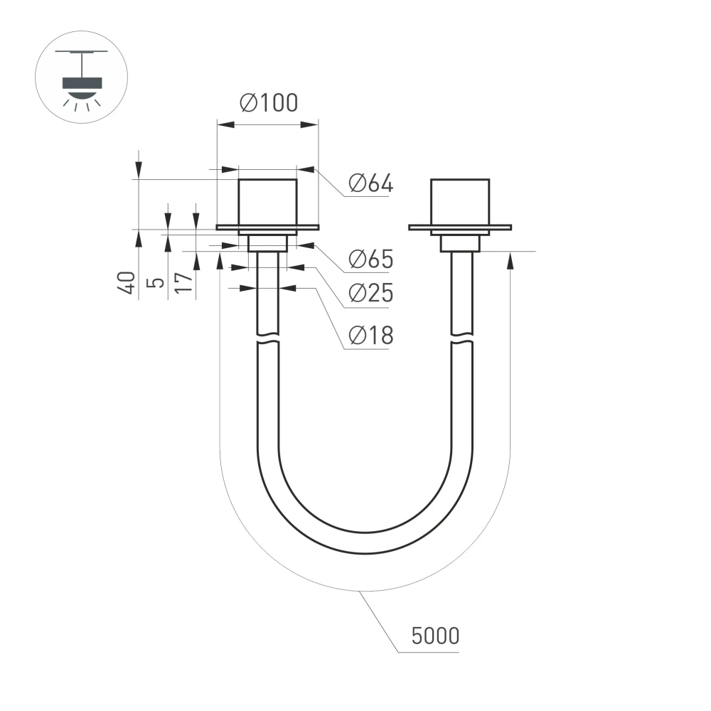 Светильник SP-TROPIC-BUILT-TRIMLESS-R18-L5000-58W Day4000 (BK, 360 deg, 230V) (Arlight, IP20 Пластик, 3 года) 043387