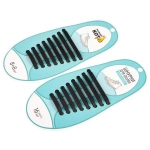 Шнурки для обуви силиконовые, черные