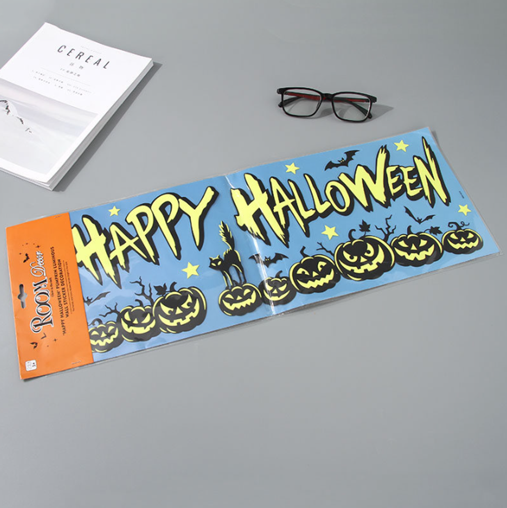 Светящиеся в темноте наклейки &quot;HAPPY HALLOWEEN&quot;