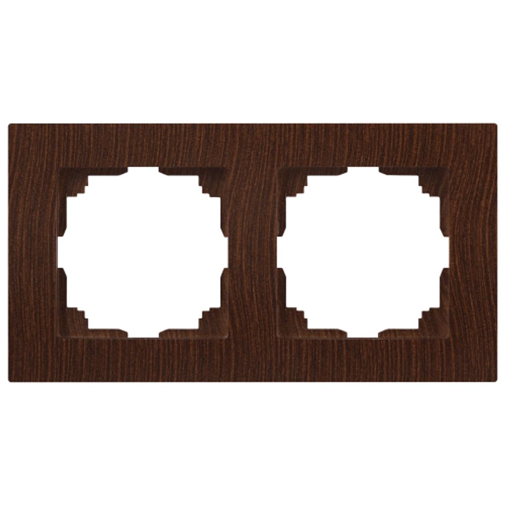Рамка для розеток и выключателей Intro Accent 6-502-10 на 2 поста, СУ, венге | Intro