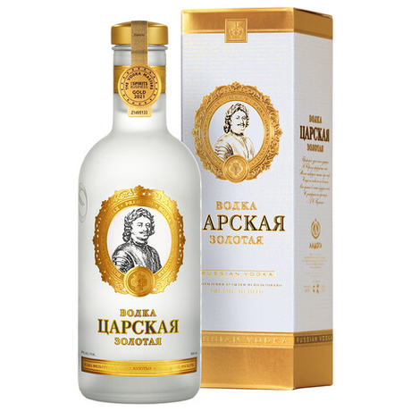 Водка Царская Золотая 0,5л 40% Сувенирная П/У Россия