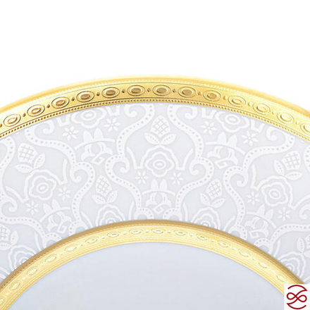 Набор тарелок Falkenporzellan Constanza Diamond White Gold 29см(6 шт)