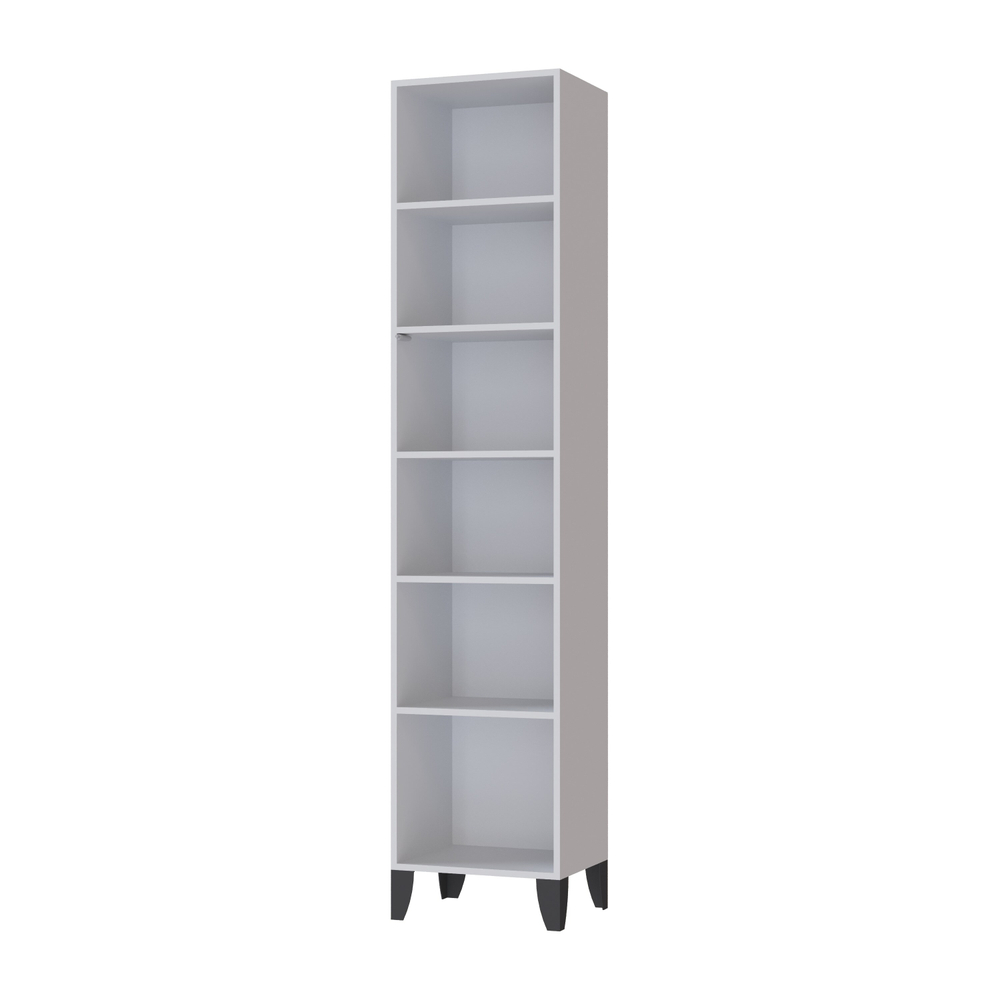 Гостиная Рея Пенал со стеклом РГПС белый/белый снег