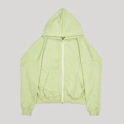 Zip-Up Hoodie LOGO White Jade