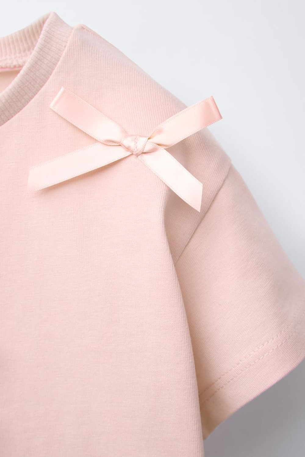 ZARA ФУТБОЛКА С БАНТАМИ, МАНДАРИНОВЫЙ