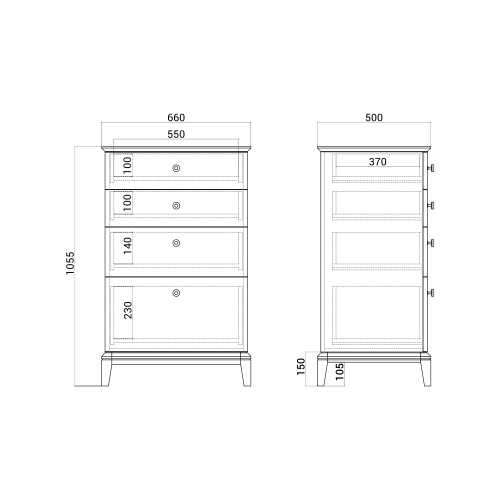 Высокий комод CR002 (R)