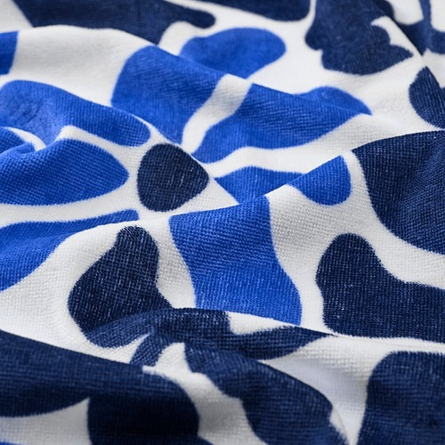 ГУЛИКСНЕ GULYXNE Пляжное полотенце 100х180 см, синее/цветы