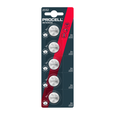 DURACELL PROCELL INTENSE CR2032 BL5 батарейка литиевая