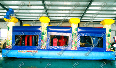 Надувной батут "Белый мишка" 7*5*2.7 м