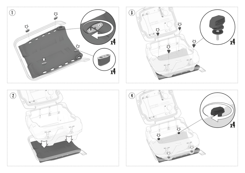 Кофр для снегохода Tesseract BRP SKI-DOO EXPEDITION, LYNX COMMANDER, RANGER