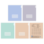 Тетрадь А5 24л. клетка "Color" в доп.ПВХ обложке, обложка 150 г/м2, блок котлас 60г/м2, белизна 100%