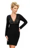 Silvana long nightdress Black