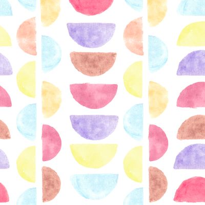 Акварельный полукруг. Мармеладный Watercolor shapes