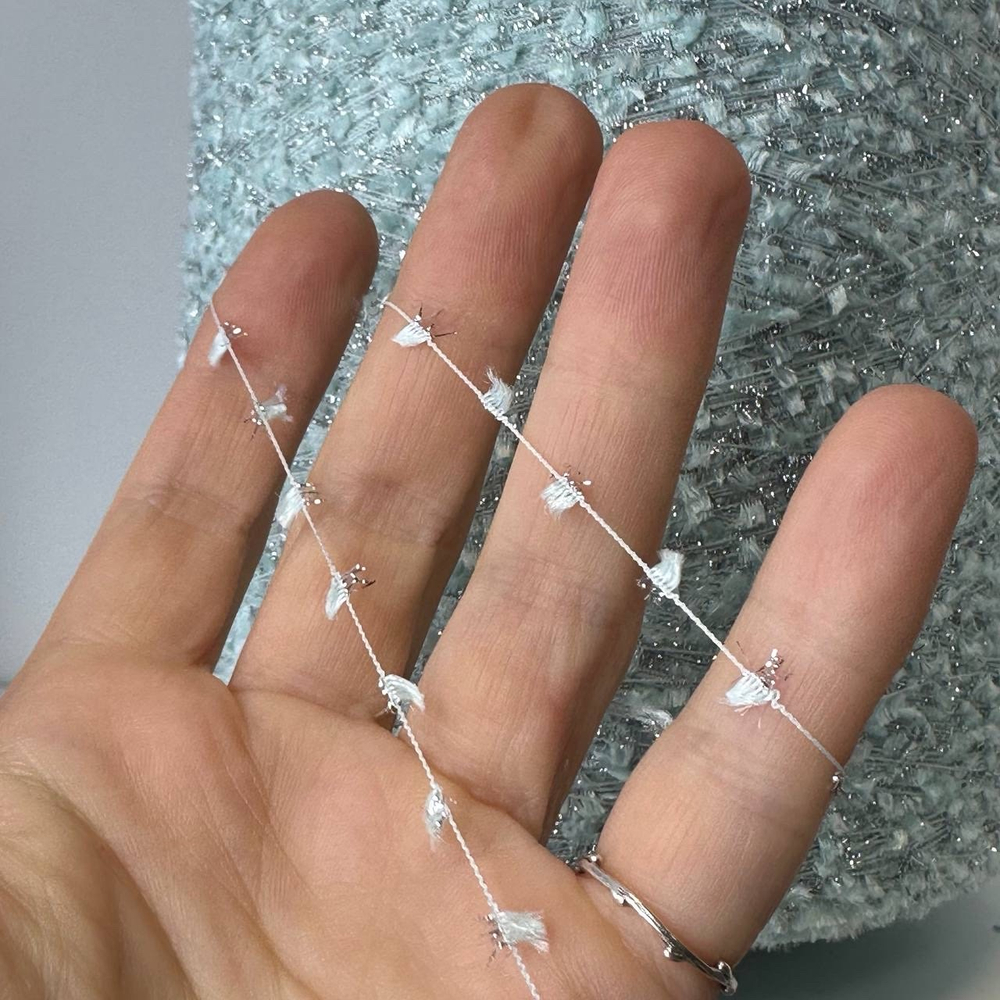RUBBON Connection TA7587E; вискоза, люрекс, п/а ; 800м/100гр; col. B3315, цвет: серебро, светлый тиффани; S504