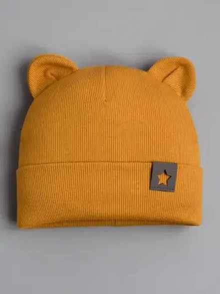 Шапка детская с ушками на осень