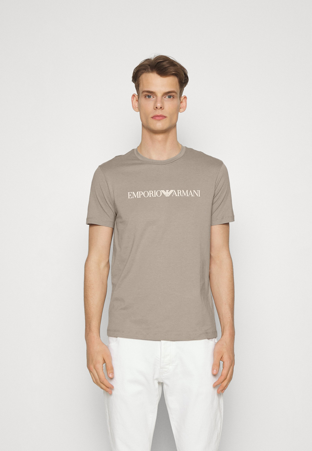 Emporio Armani Футболка с принтом - Бежевый