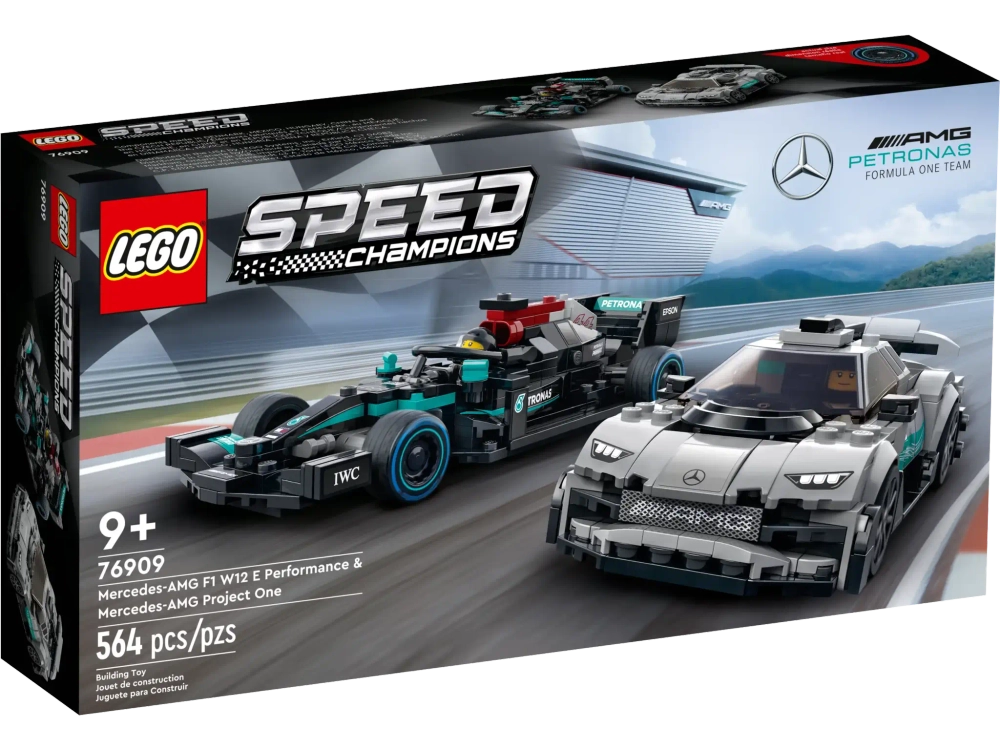 Конструктор LEGO Speed Champions 76909 Mercedes-AMG F1 W12 E Performance и Mercedes-AMG Project One