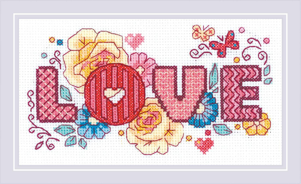 "Love"-1853 вышивка
