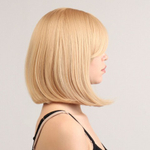 Парик искусственный с чёлкой 30 см, цвет блонд