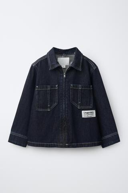 ZARA ДЖИНСОВАЯ КУРТКА-РУБАШКА С ОТСТЕГИВАЮЩИМСЯ КАПЮШОНОМ, ИНДИГО