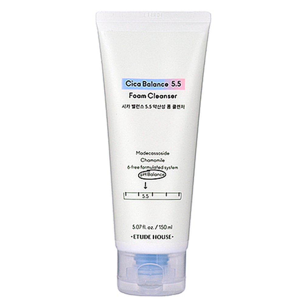 Пенка очищающая слабокислотная Etude House Cica Balance 5.5 Foam Cleanser, 150 мл
