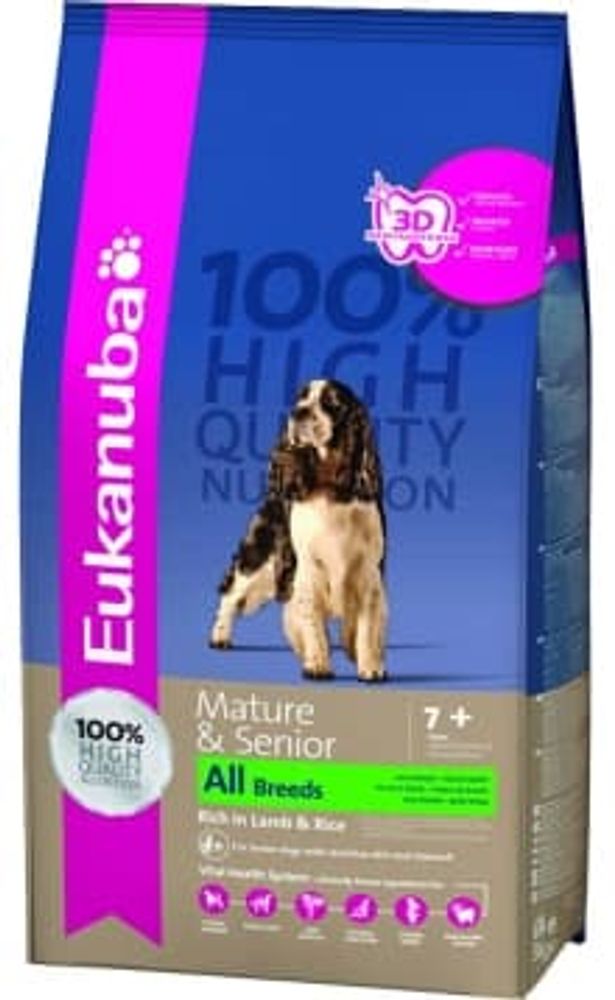 *EUK Dog для пожилых собак все породы ягненок 2,5 кг (УЦЕНКА)