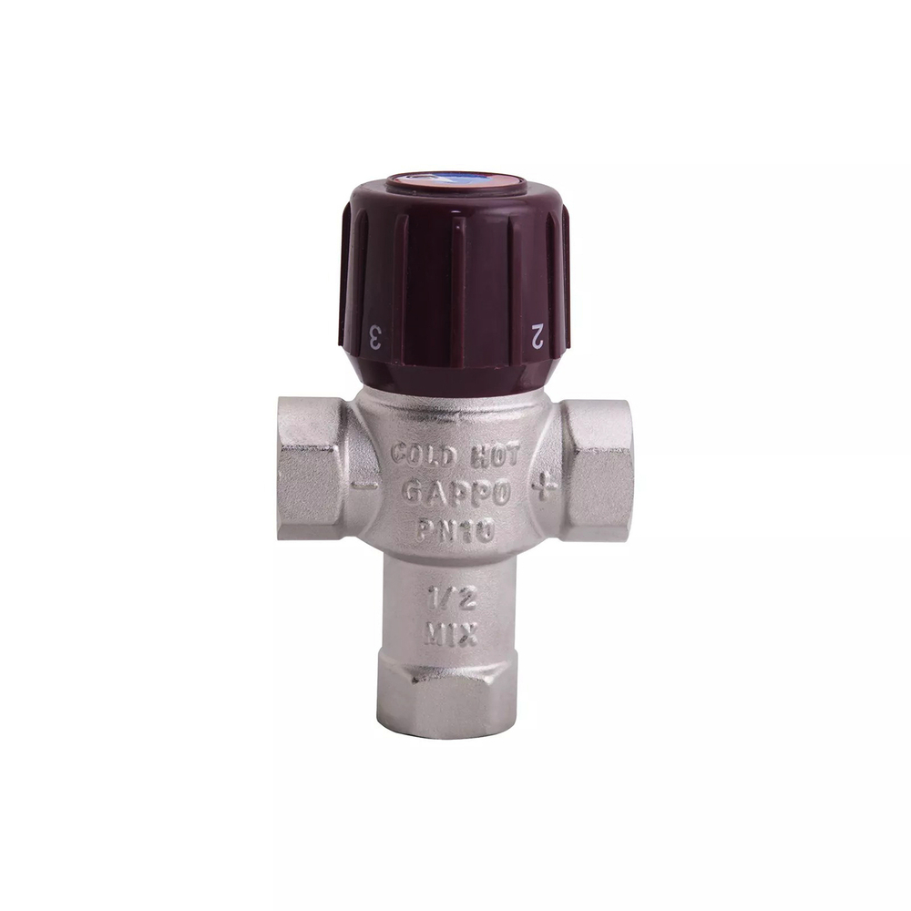 Клапан термосмесительный для ГВС 3/4'' вн/вн/вн боковое смешение 42-60 град GAPPO