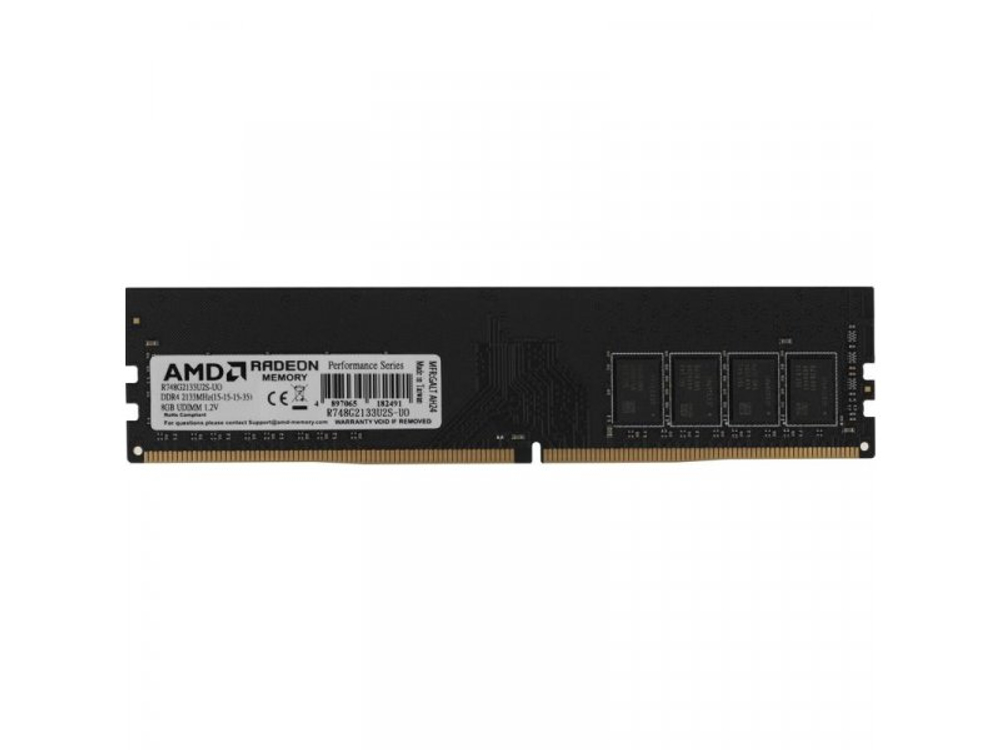 Оперативная память AMD Radeon R7 Performance R748G2133U2S-UO, DDR4 1х 8ГБ 2133 МГц, DIMM, OEM
