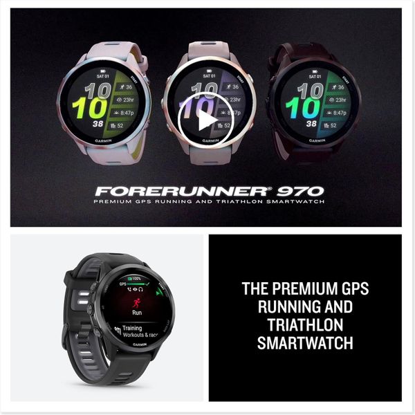 Умные часы Garmin Forerunner 970, Черный | Black (010-02969-00 | 010-02969-60)