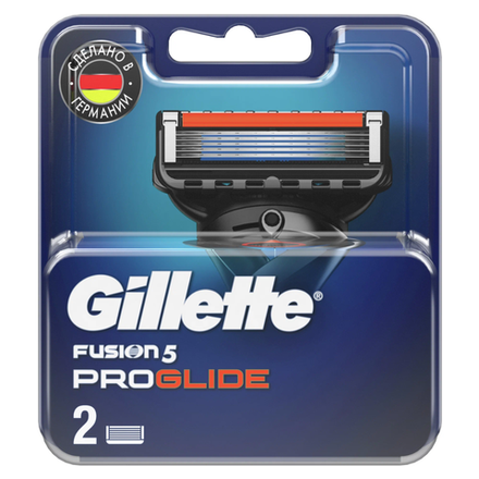 Сменные кассеты Gillette Fusion 5 ProGlide с 5 лезвиями 2 шт