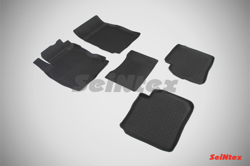 Резиновые коврики с высоким бортом для Nissan Note 2005-2014, Seintex.81922