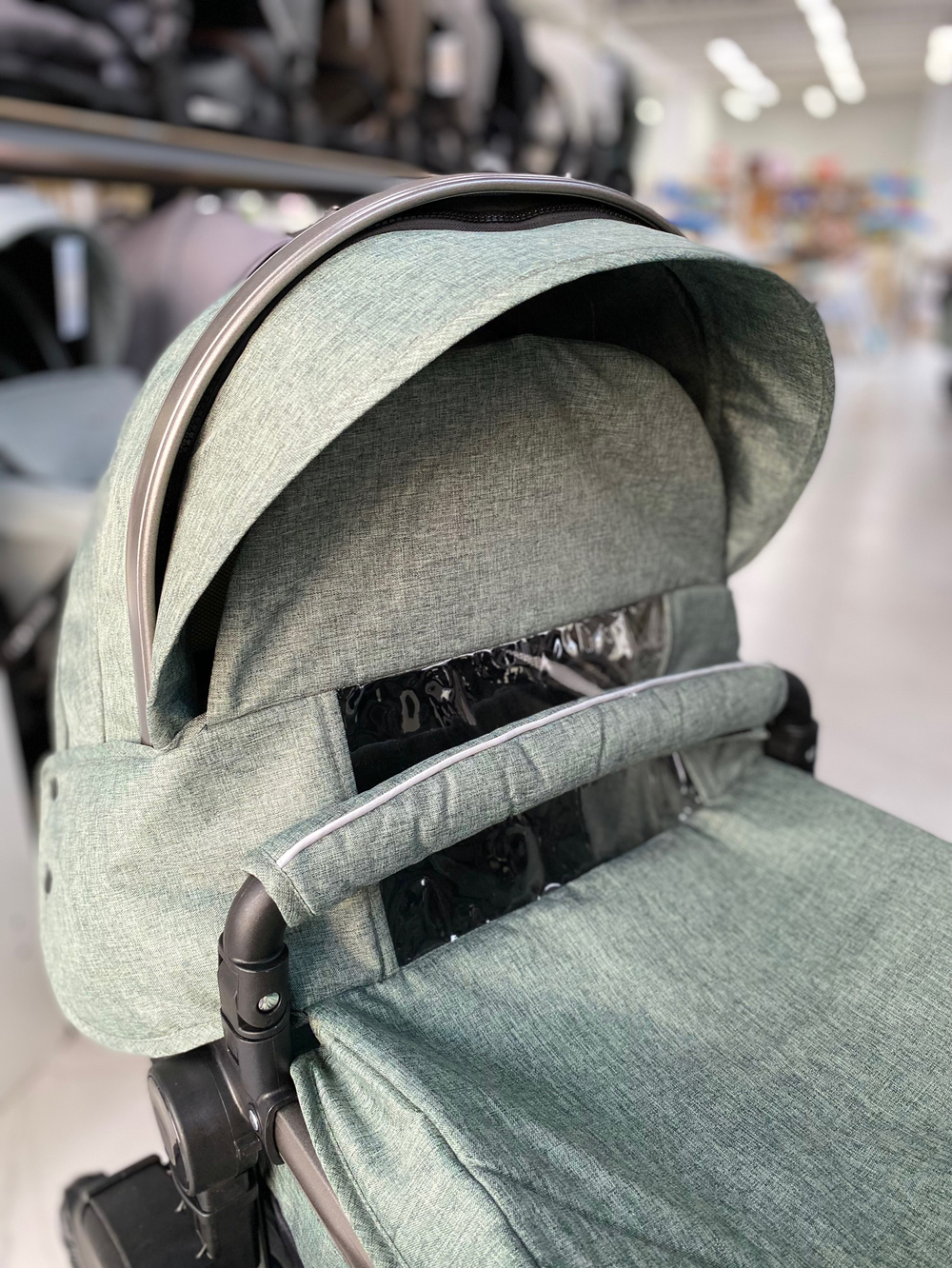 Детская коляска 3в1 LUXMOM 555 Зелёный текстиль