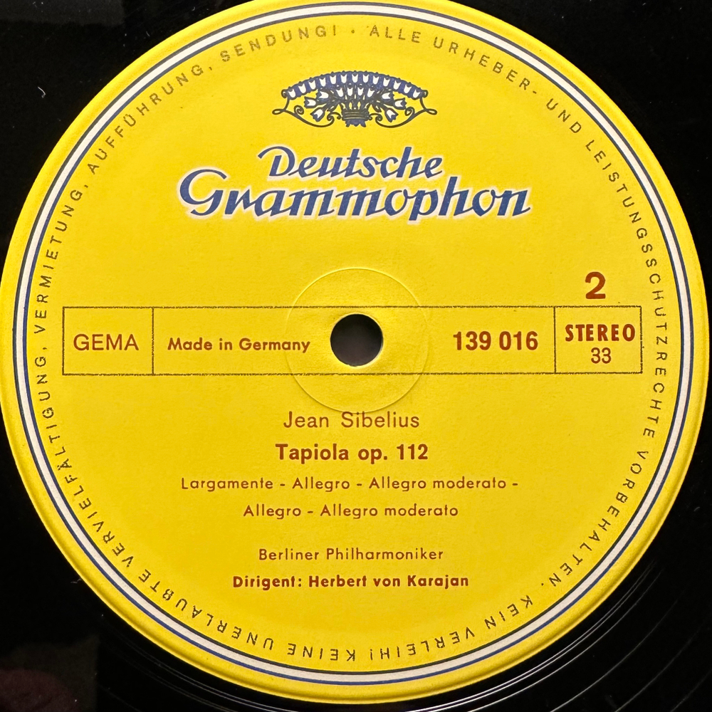 Сибелиус - Финляндия, Вальс Тристе, Туонельский лебедь, Тапиола (Германия)