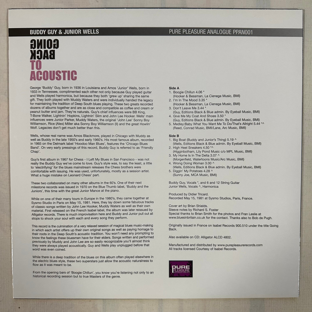 Buddy Guy & Junior Wells ‎– Going Back To Acoustic (Англия 2005г.)
