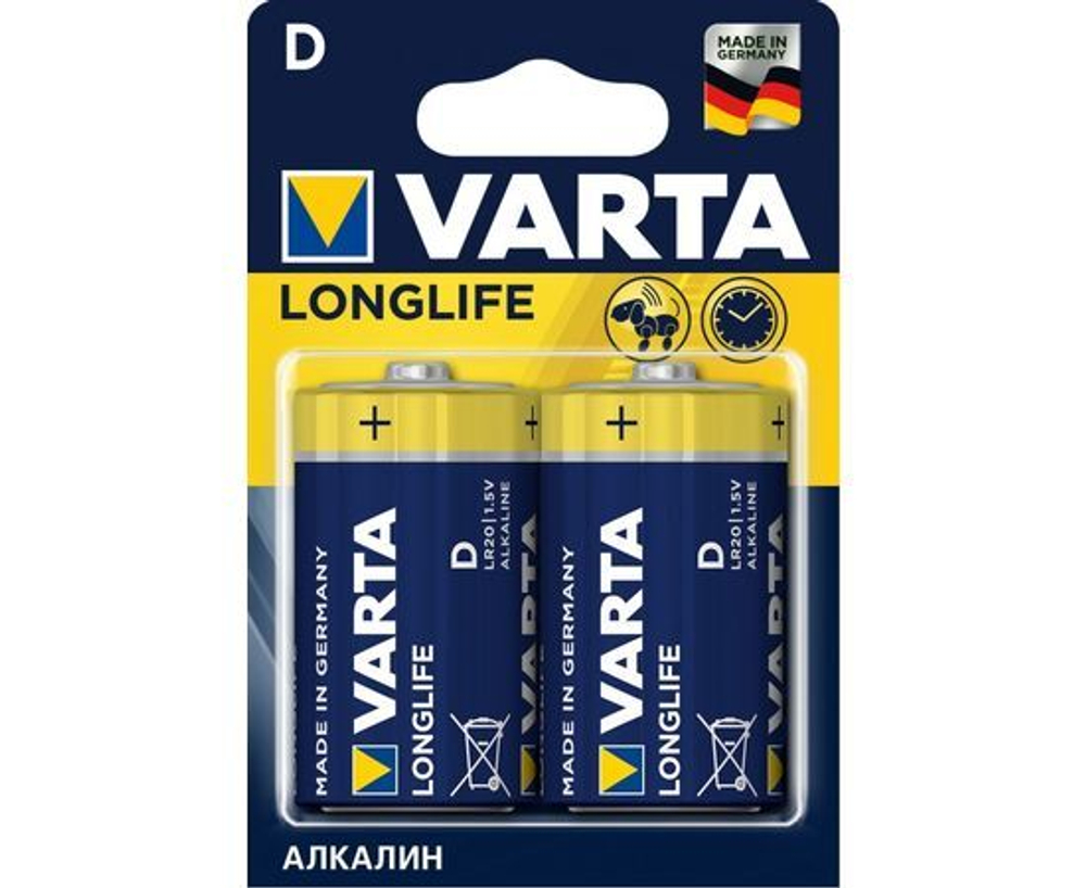 Элемент питания Varta 4120.113.412 LONGLIFE LR20/373 BL2
