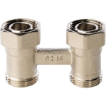 Узел нижнего подключения прямой STOUT - 3/4" (НР/НГ, PN10, Tmax 120°С, для двухтрубной системы)