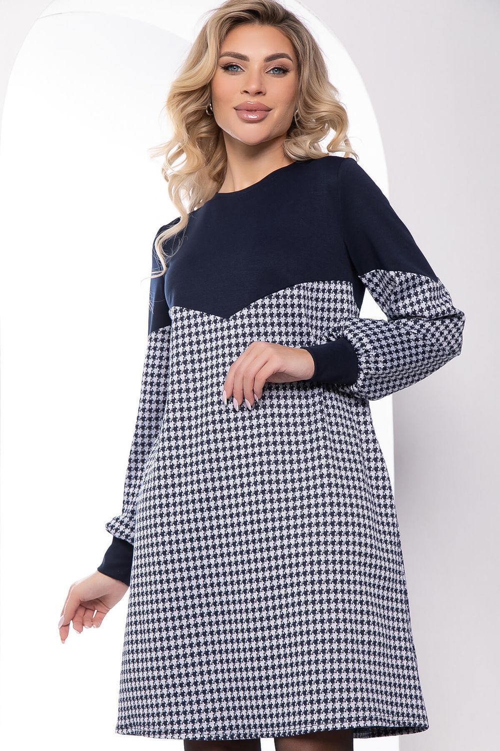 Платье "Игра на контрасте" (блю) П7946 LT Collection (Акция)