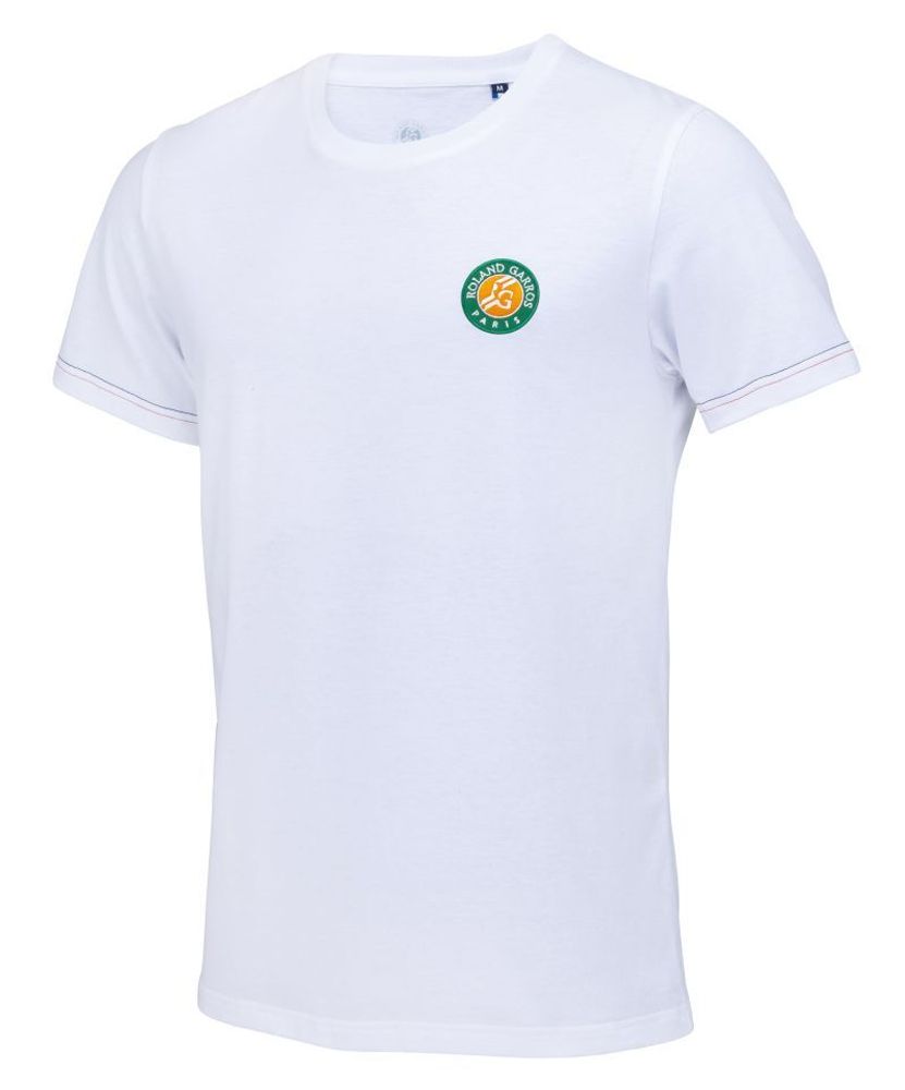 Мужская теннисная футболка Roland Garros Tee Shirt Made In France - blanc