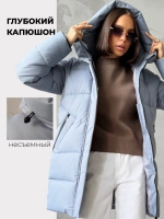 Куртка зимняя удлиненная с капюшоном