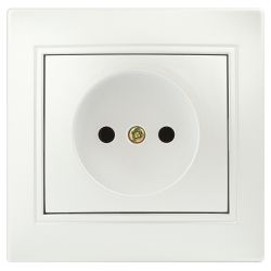 Розетка Intro Plano 1-201-06 без заземления 2P 16А-250В IP20 СУ перламутр