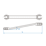 Ключ разрезной 10x12 мм KING TONY 19301012