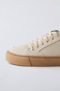 ZARA БАЗОВЫЕ КРОССОВКИ, ЭКРЮ