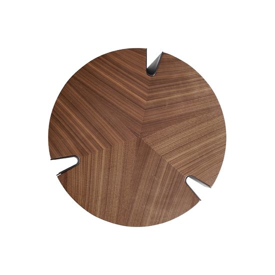 Журнальный стол 2113/MH2206A из орехового дерева и черной стали