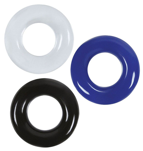 Набор из 3 эрекционных колец без рельефа